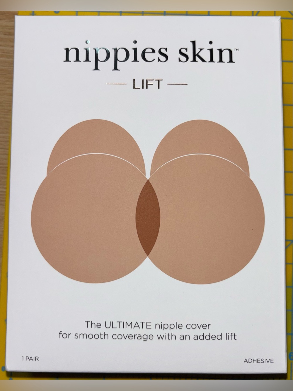 Nippies Skin Adhesive Nipple Covers - Lift, D+ cup size, caramel skin tone color